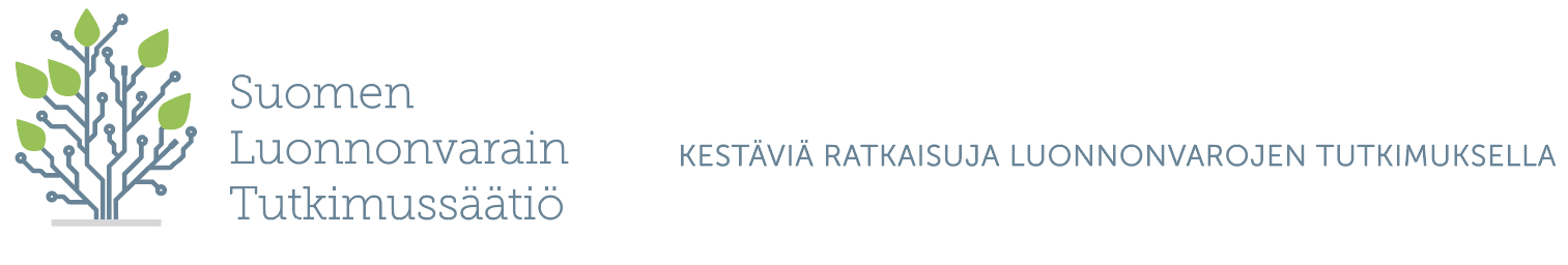 Suomen Luonnonvarain Tutkimussäätiö logo. Hyperlink goes to the foundations home page